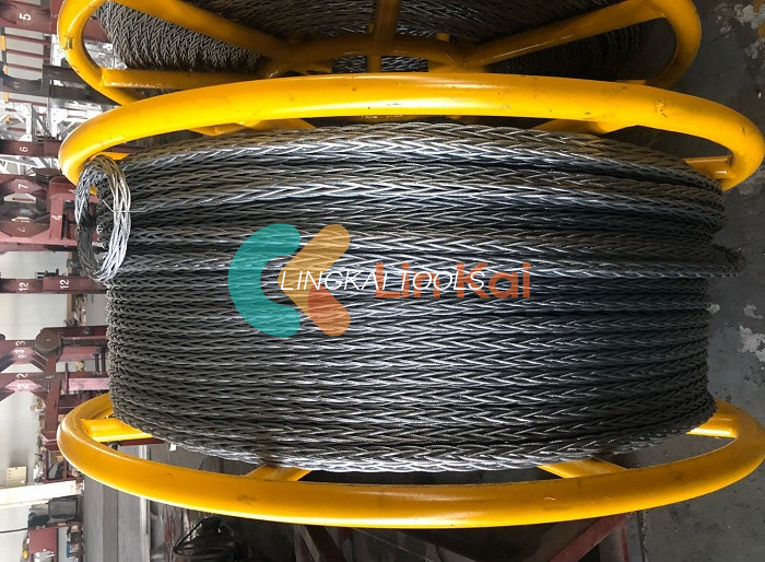 حبل أسلاك الفولاذ القوي 12 × 19 ثانية المضاد للالتواء لسحب الموصل المعتمد ISO 9001