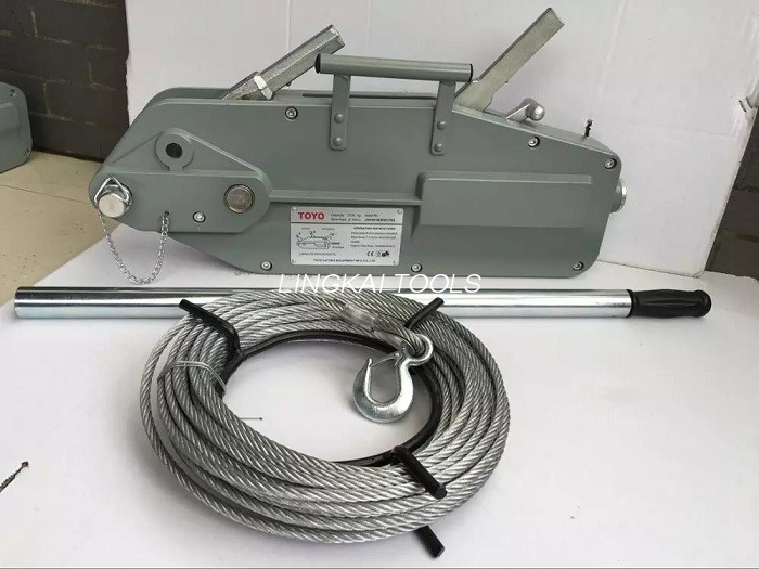 tirfor feathr wire rop hand winch hoist wire rop rope winch for lifting